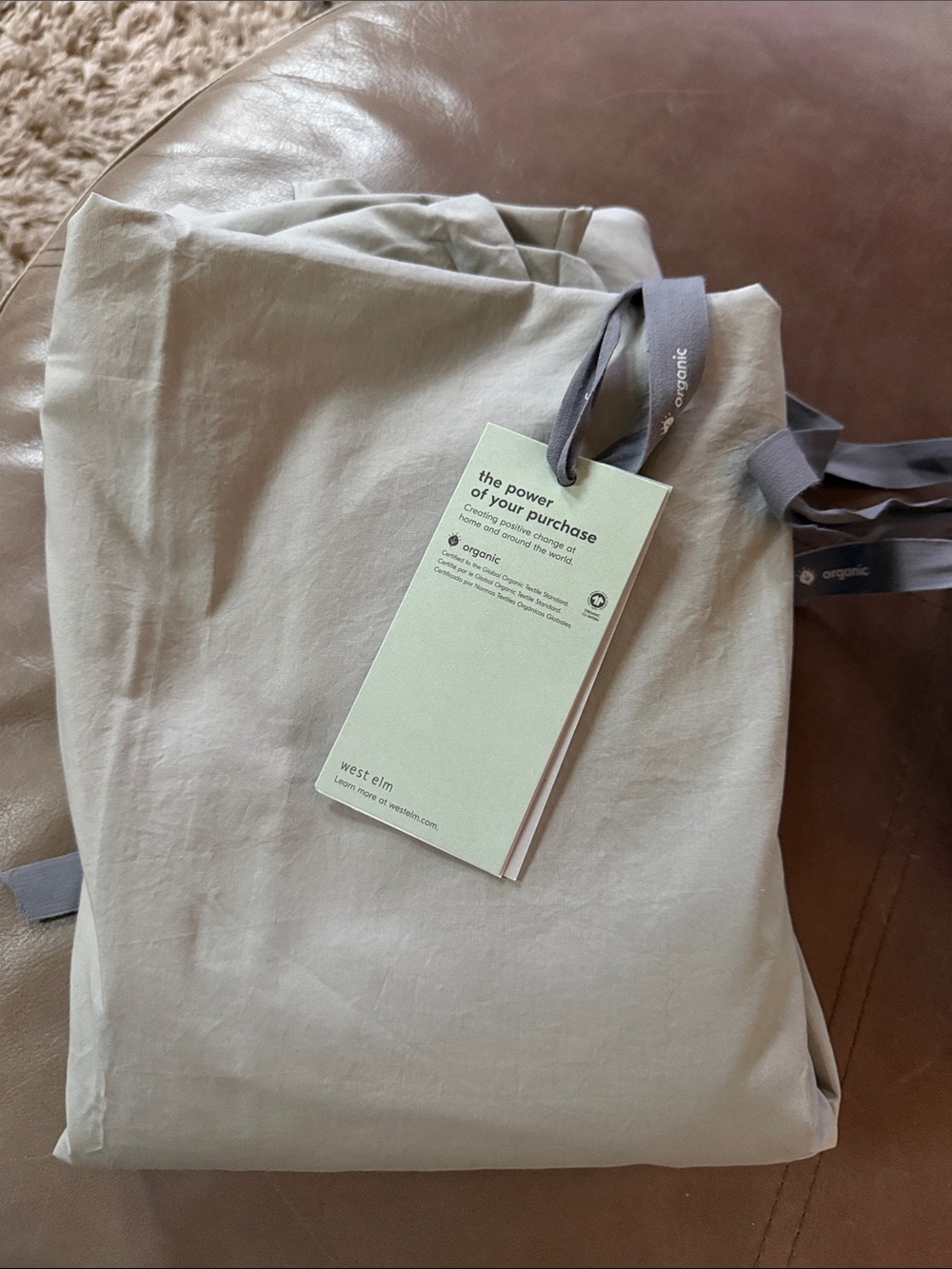 West Elm Organic Cotton Queen flat sheet -